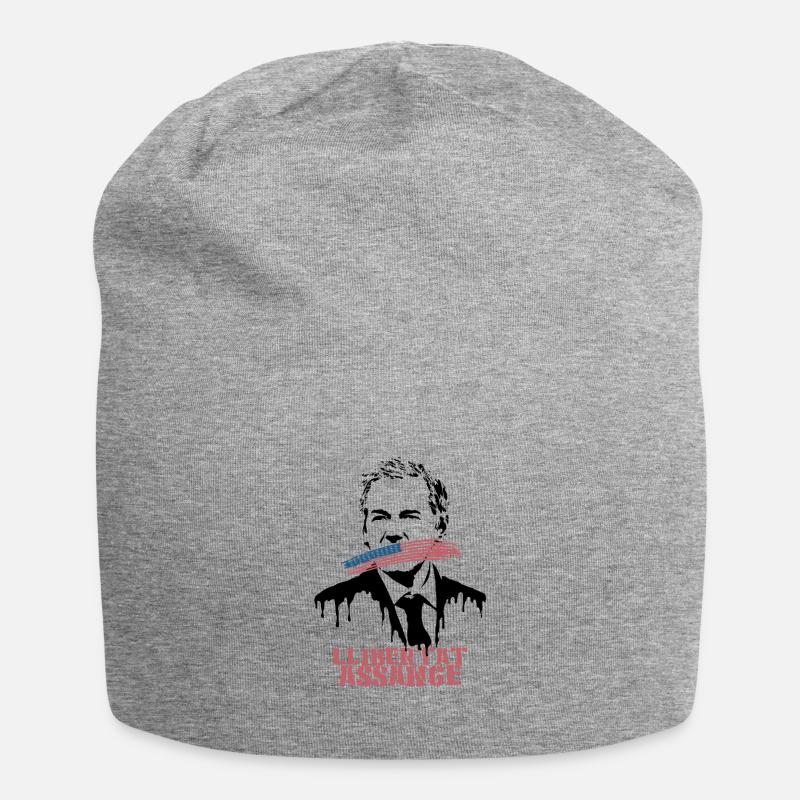 Llibertat Assange - Bonnet en jersey - gris chiné