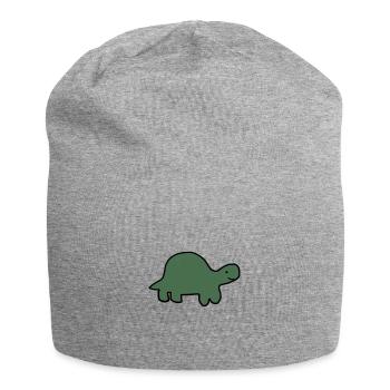 Motif d’animaux animaux verts de tortue - Bonnet en jersey - gris chiné - Devant