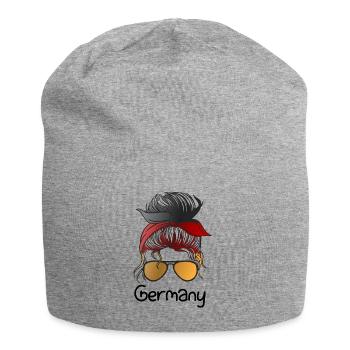 Germany Flag German Flag Used Look Home - Jersey Beanie - heather grey - Front