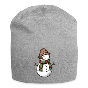Bonhomme de neige Hiver Neige - Bonnet en jersey - gris chiné - Devant