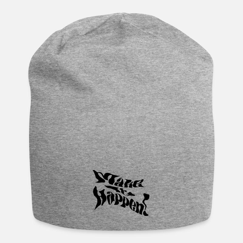 Make It Happen! - Jersey-Beanie - Grau meliert