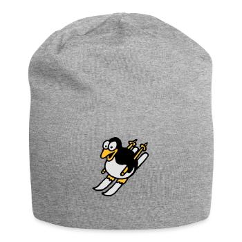 pinguin_ski_022011_i_3c - Jersey-Beanie - Grau meliert - Vorne