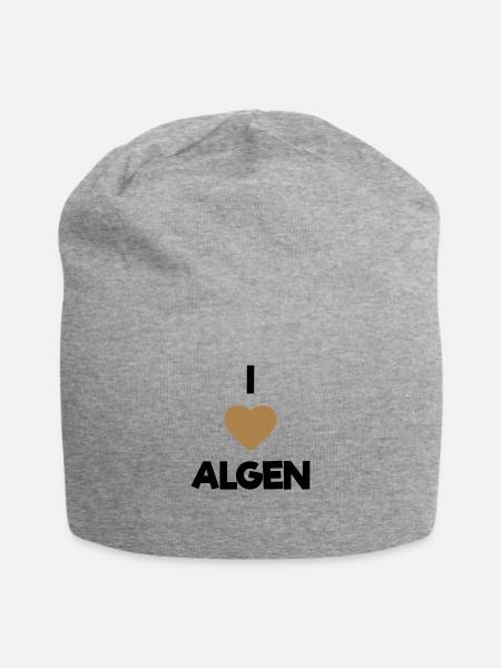 i love algen - Jersey-Beanie - Grau meliert