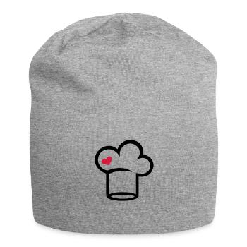 Chef hat - Jersey Beanie - heather grey - Front