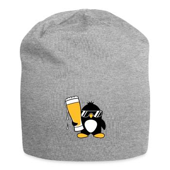 pinguin sonnenbrille party feiern bier alkohol gla - Jersey-Beanie - Grau meliert - Vorne