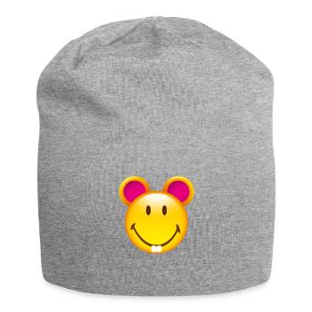 Smiley Mouse - Bonnet en jersey - gris chiné - Devant