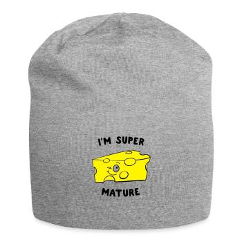 I'm Super Mature Cheese - Jersey Beanie - heather grey - Front