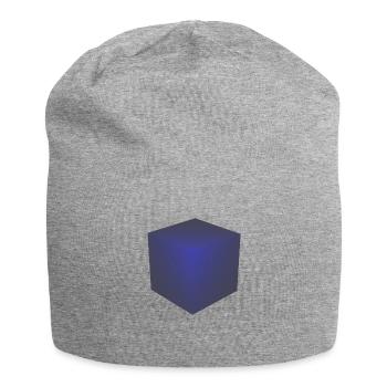 3d cube bleu - Bonnet en jersey - gris chiné - Devant