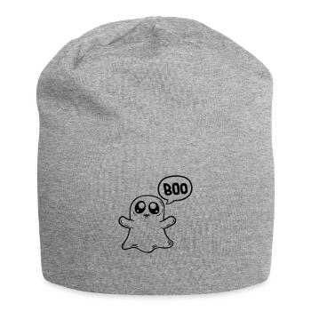 Scaring Ghost Boo - Jersey Beanie - heather grey - Front