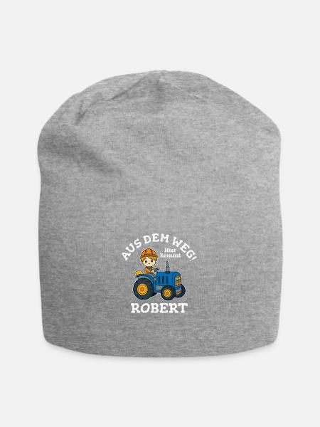 Robert Vorname Traktor - Jersey-Beanie - Grau meliert