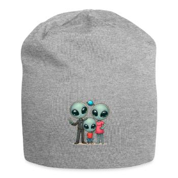 Alien Familie - Jersey-Beanie - Grau meliert - Vorne