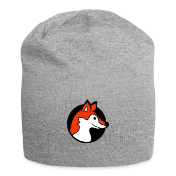 trou de renard roux renard sauvage animal peeps visage tête - Bonnet en jersey - gris chiné - Devant