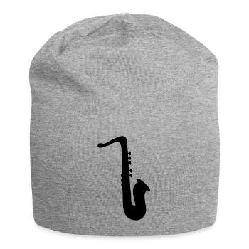 saxophone - Jersey-Beanie - Grau meliert - Vorne