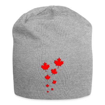 kanada Stil - Jersey-Beanie - Grau meliert - Vorne