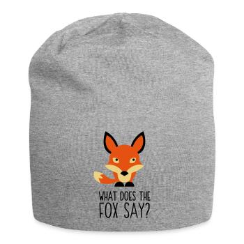 Qu est-ce que le renard dit? - Bonnet en jersey - gris chiné - Devant