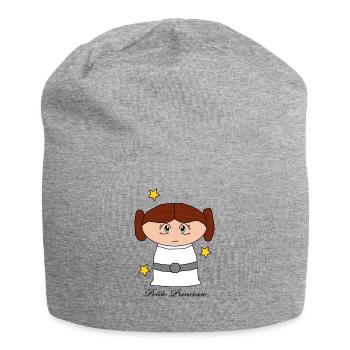 Petite princesse - Bonnet en jersey - gris chiné - Devant
