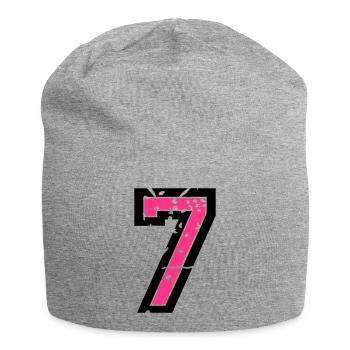 7 Vektor Used Look - Farbwechsel - Jersey-Beanie - Grau meliert - Vorne