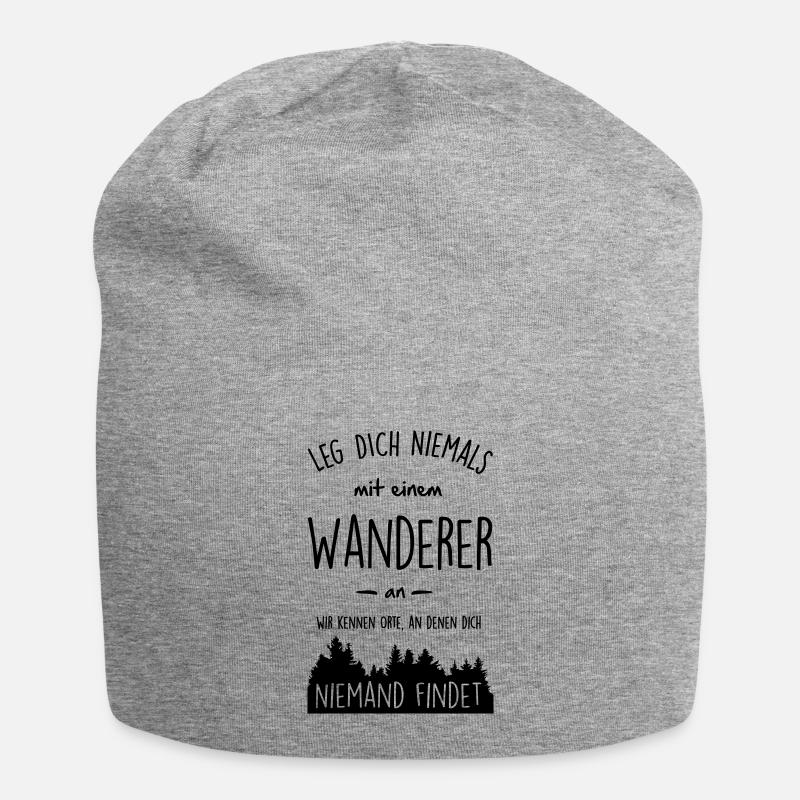 Wandern - Wanderer - Jersey-Beanie - Grau meliert