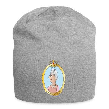 Queen Elizabeth II Großbritannien England Königin - Jersey-Beanie - Grau meliert - Vorne