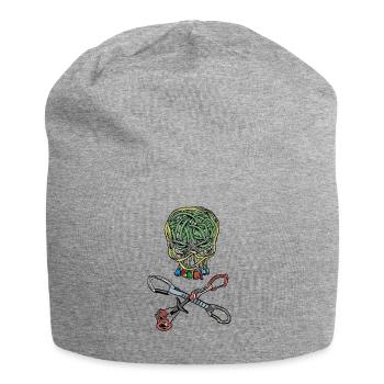 Escalade, pirate, tête de mort - Bonnet en jersey - gris chiné - Devant