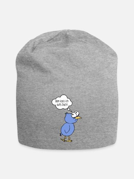 Kackvogel - Jersey-Beanie - Grau meliert