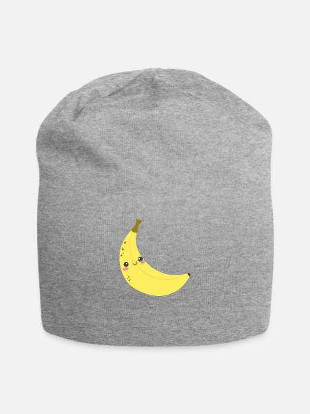 Happy Banane optimal für Kinder - Jersey-Beanie - Grau meliert