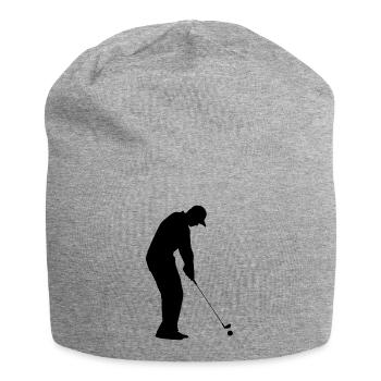 Golf Golfer Golfspieler Golfplatz - Jersey-Beanie - Grau meliert - Vorne