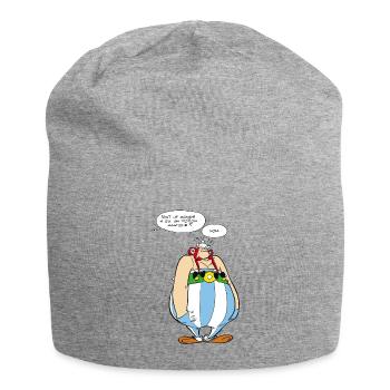 Asterix & Obelix - Obelix Sprechblasen - Jersey-Beanie - Grau meliert - Vorne