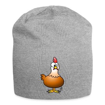 Chicken - Hen - Jersey Beanie - heather grey - Front