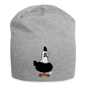 Chicken - Hen - Jersey Beanie - heather grey - Front