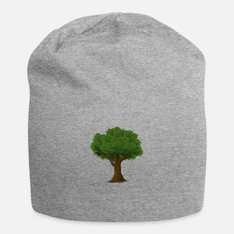 Baum - Jersey-Beanie - Grau meliert