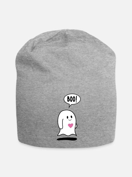 Kleiner Geist, Geist mit Herz - Jersey-Beanie - Grau meliert