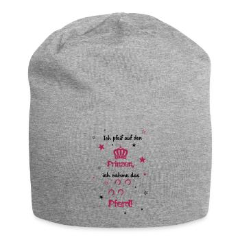 I whistle at the prince I take the horse - Jersey Beanie - heather grey - Front