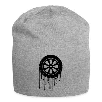 reifen graffiti tropfen mechaniker auto fahren fue - Jersey-Beanie - Grau meliert - Vorne