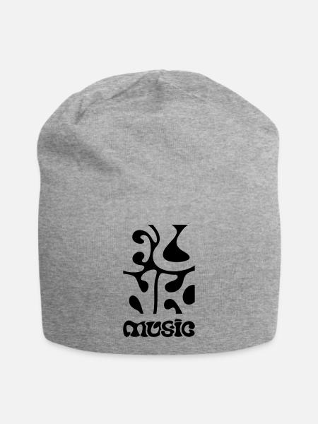 funky Funk Music - Jersey Beanie - heather grey