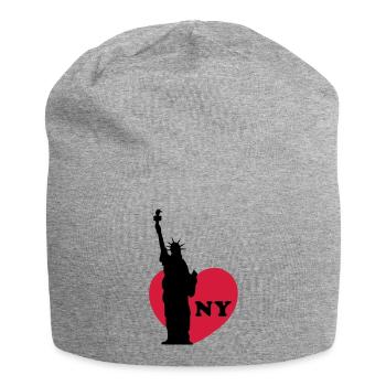 New York - Bonnet en jersey - gris chiné - Devant