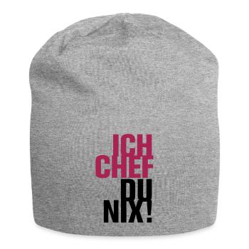 Ich Chef Du nix! Like a Boss Vorgesetzter Leitwolf - Jersey-Beanie - Grau meliert - Vorne