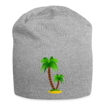 Palmen Insel - Jersey-Beanie - Grau meliert - Vorne