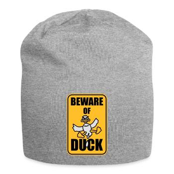 Beware Of Duck - Jersey Beanie - heather grey - Front