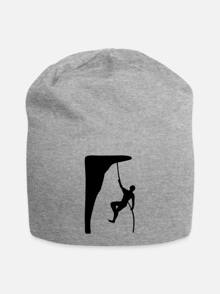 klettern, kletterer - Jersey-Beanie - Grau meliert