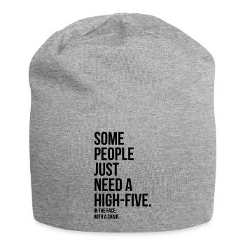 some people need highfive face chair - Bonnet en jersey - gris chiné - Devant