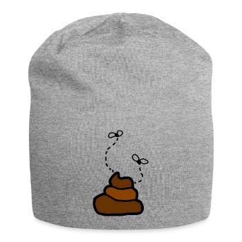 Kacke Scheisse Kot Stuhlgang Toilette - Jersey-Beanie - Grau meliert - Vorne