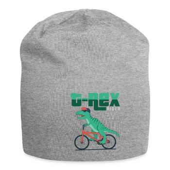 T-Rex Rider - Jersey Beanie - heather grey - Front