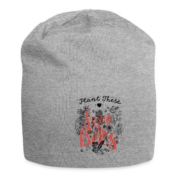 Plant these save the bees - Hippie Natur Umwelt - Jersey-Beanie - Grau meliert - Vorne