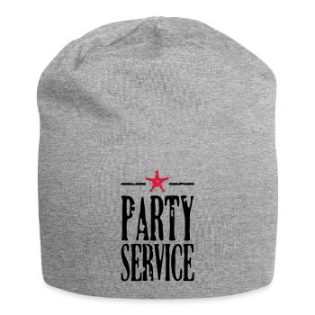 Partyservice / Party service (2c) - Jersey-Beanie - Grau meliert - Vorne