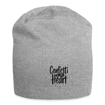 Confetti in my Heart - Fasching Karneval Sommer - Jersey-Beanie - Grau meliert - Vorne