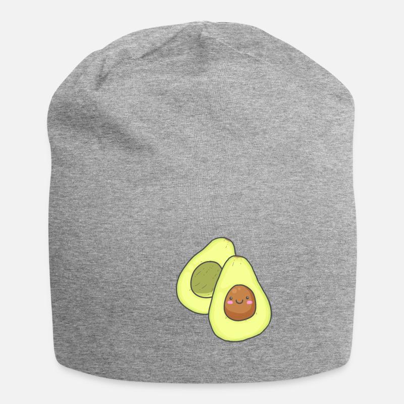 Avocado - Jersey-Beanie - Grau meliert