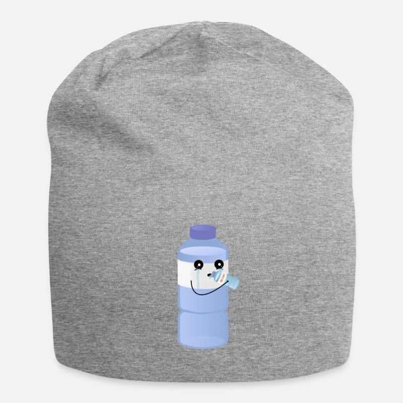bottle drinks water - Jersey-Beanie - Grau meliert
