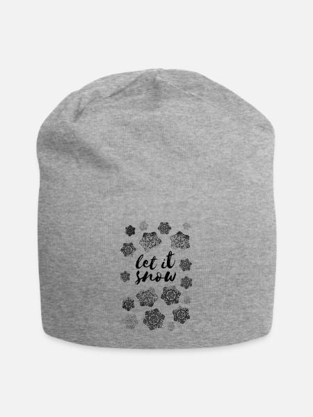 AD Let It Snow - Jersey-Beanie - Grau meliert