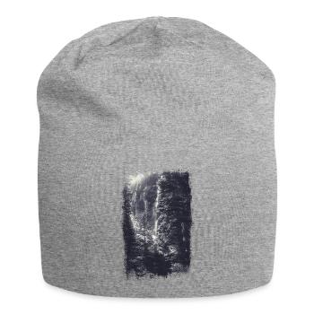 Wald Blick Landschaft - Jersey-Beanie - Grau meliert - Vorne